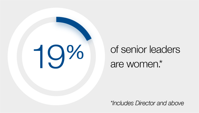 Percentage of Senior Leaders Graphic